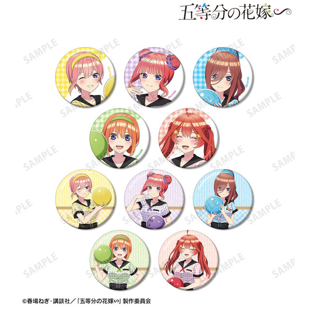 五等分の花嫁∽　描き下ろし ボウラーガールver. トレーディンググリッター缶バッジ【BOX】