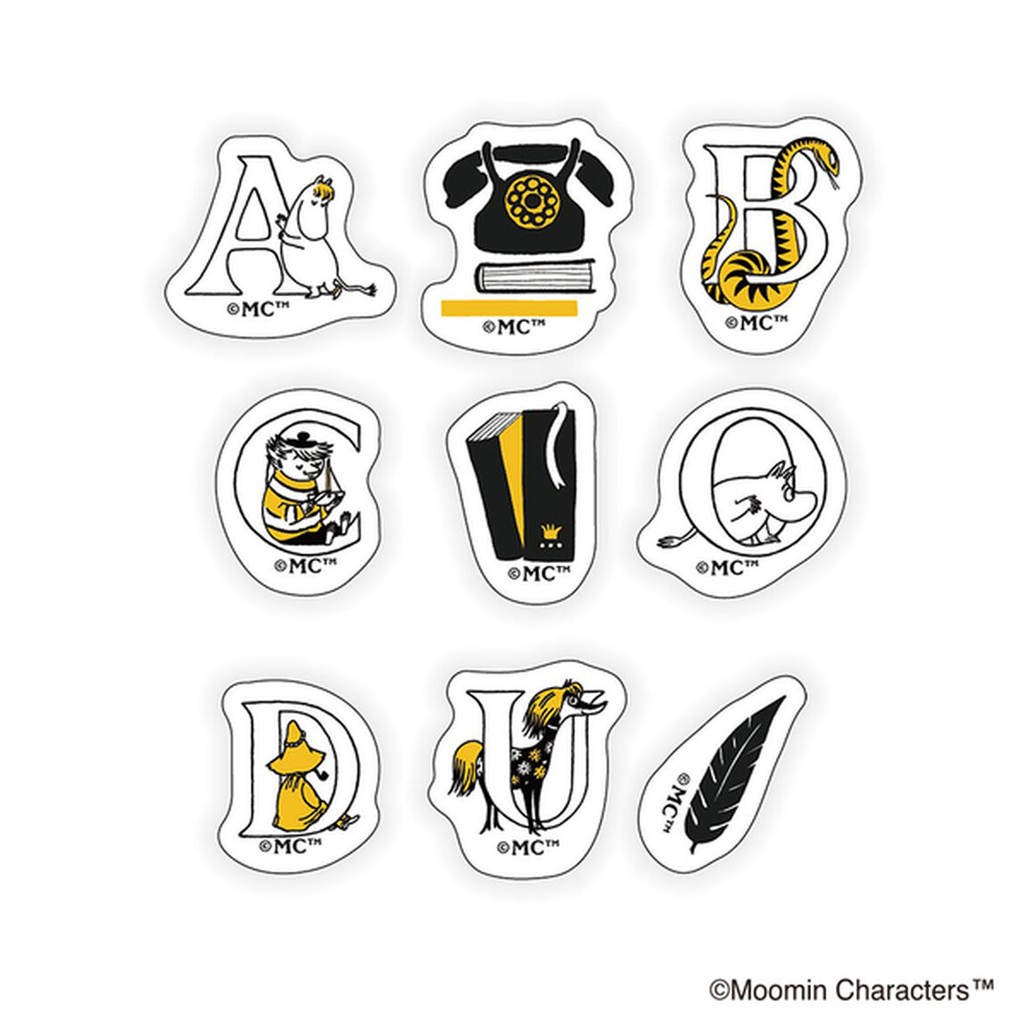 BOXロールステッカー　ムーミン ABC collection BOOKSHELF