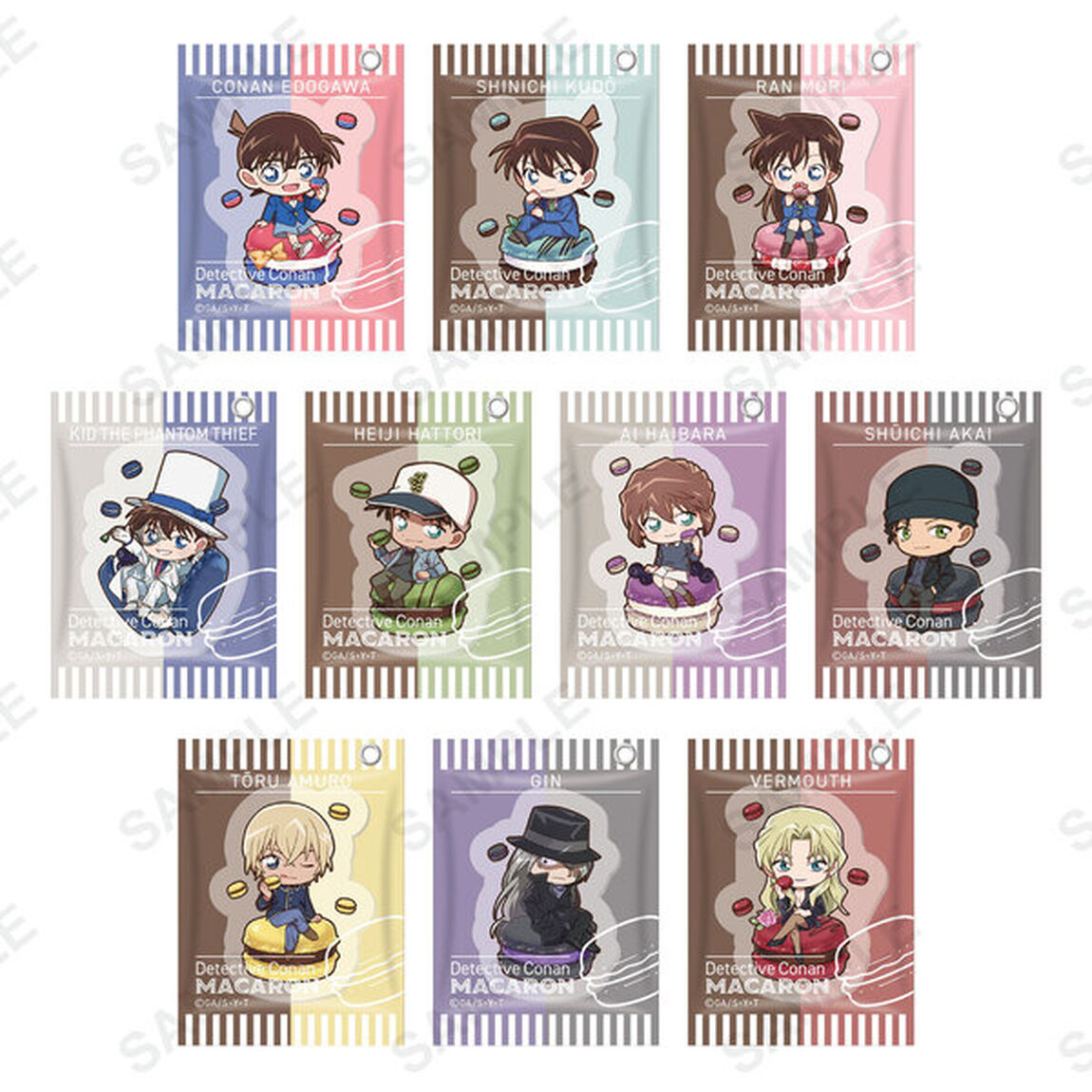 「名探偵コナン」おやつキーホルダー　マカロンver. Pack【単品】（2023年4月発売予定）