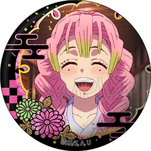 鬼滅の刃　螺鈿風シリーズ　缶バッジ vol.2　甘露寺蜜璃（再販）