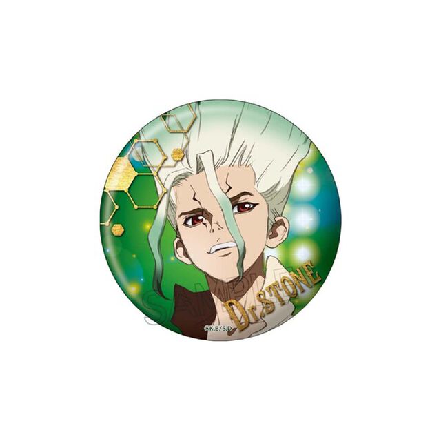 Dr.STONE 箔押し缶バッジ　石神千空（2025年10月下旬以降発売予定）