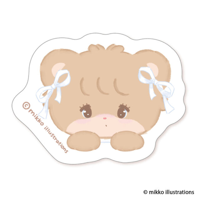 ダイカットステッカー　ラテ　mikko illustrations