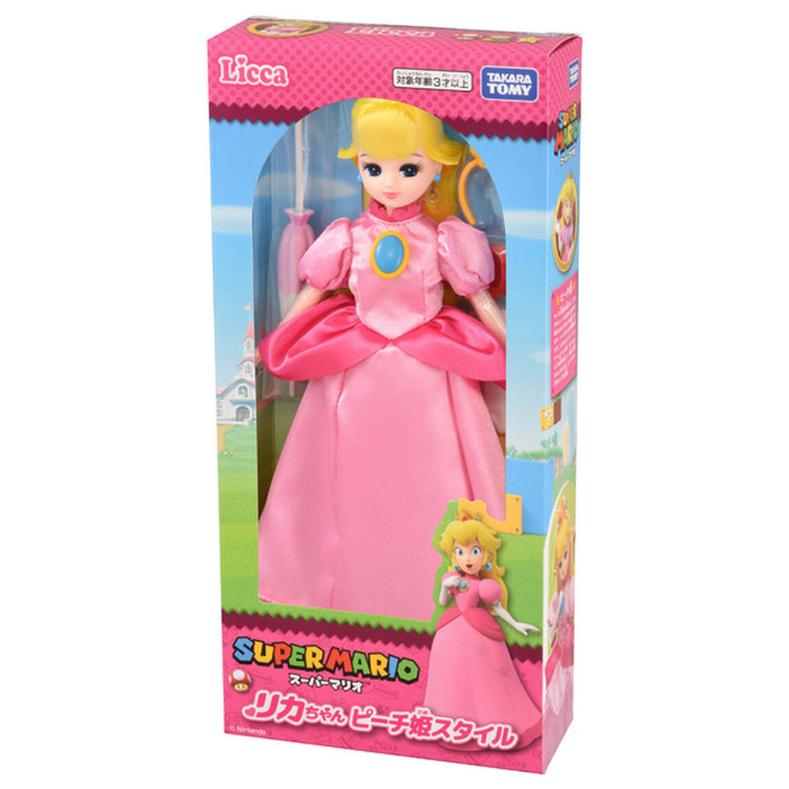 スーパーマリオ　リカちゃん　ピーチ姫スタイル