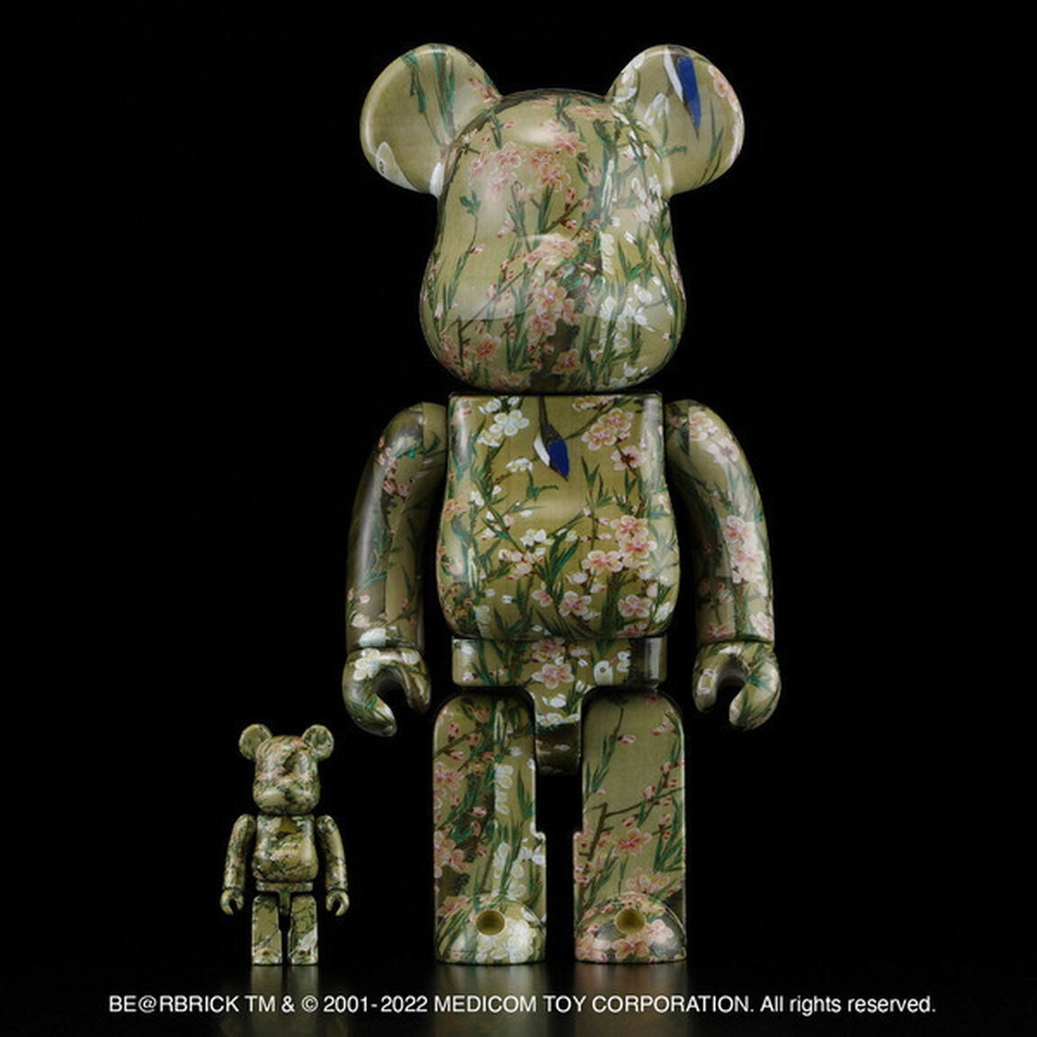 BE@RBRICK 伊藤若冲「桃花小禽図」 100% ＆ 400%