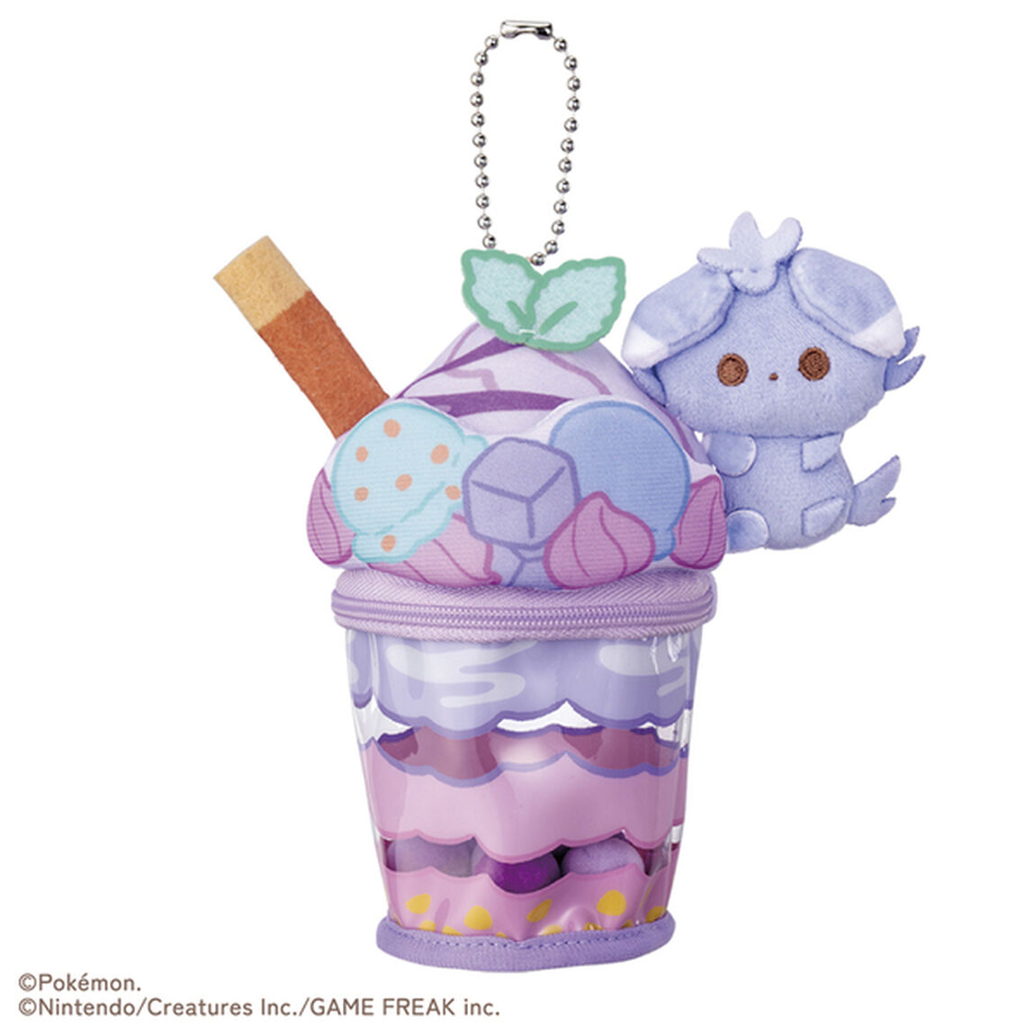 ポケモン　ポケピース　ニャスパーのブルーベリーパフェぬいぐるみチャーム