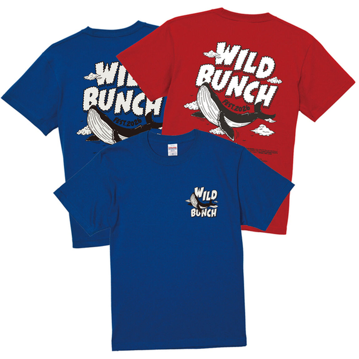 WILD BUNCH FEST. 2026 空飛ぶ鯨 TEE レッド Sサイズ