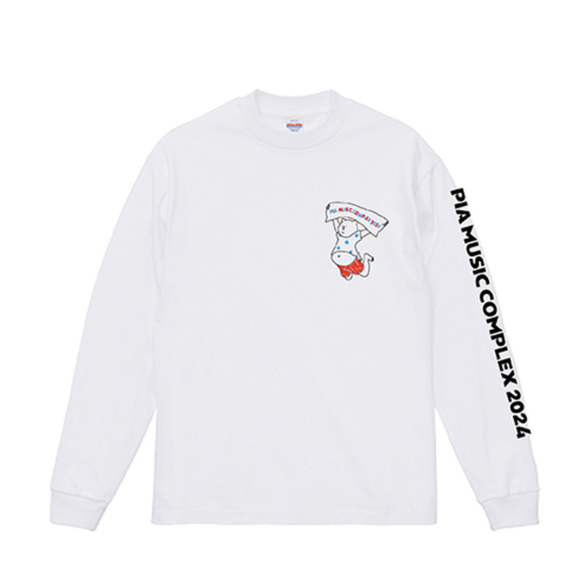 【PMC2024】フェスねこロングスリーブTシャツ WHITE S