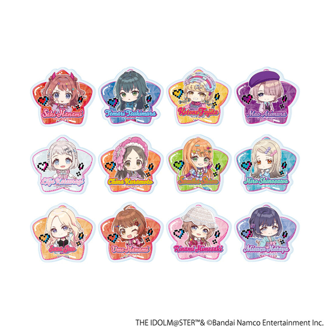 アクリルプレートバッジ「学園アイドルマスター」01/原宿系ver. トレーディング(全12種)(ミニキャライラスト)【BOX】