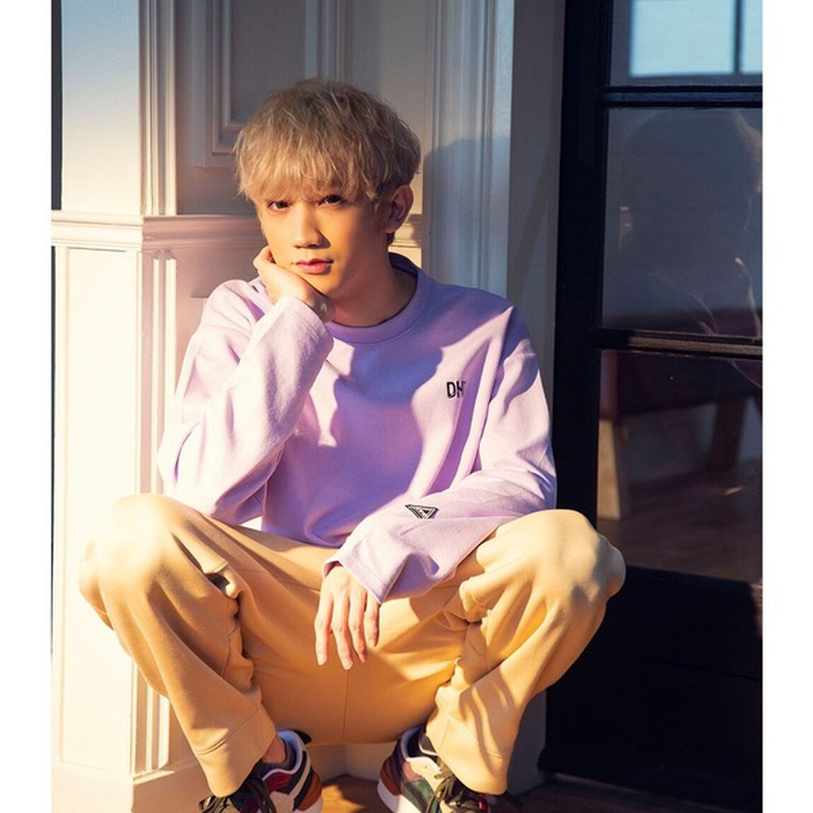 DHD LOGOロングスリーブTシャツ PUR L