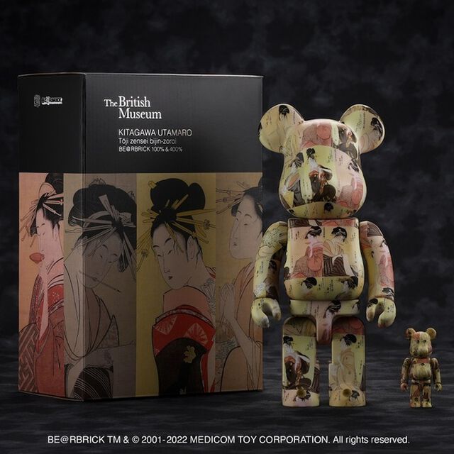 The British Museum BE@RBRICK KITAGAWA UTAMARO &rdquo;Toji zensei bijin-zoroi&rdquo; 100% & 400%