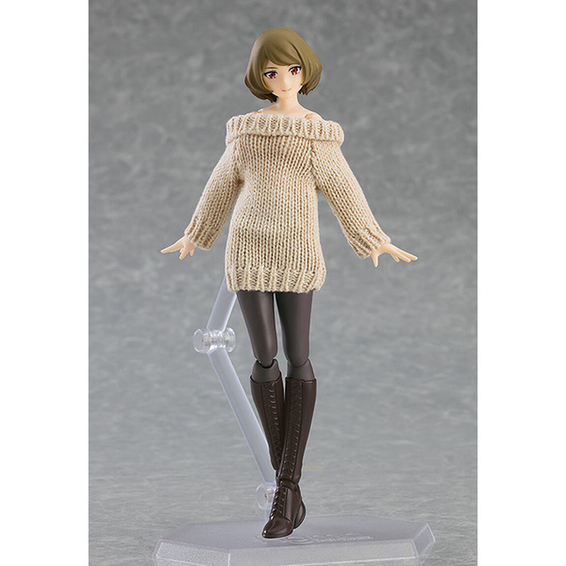 figma Styles  オフショルセーターワンピ（ピンクベージュ）（2023年5月発売予定）