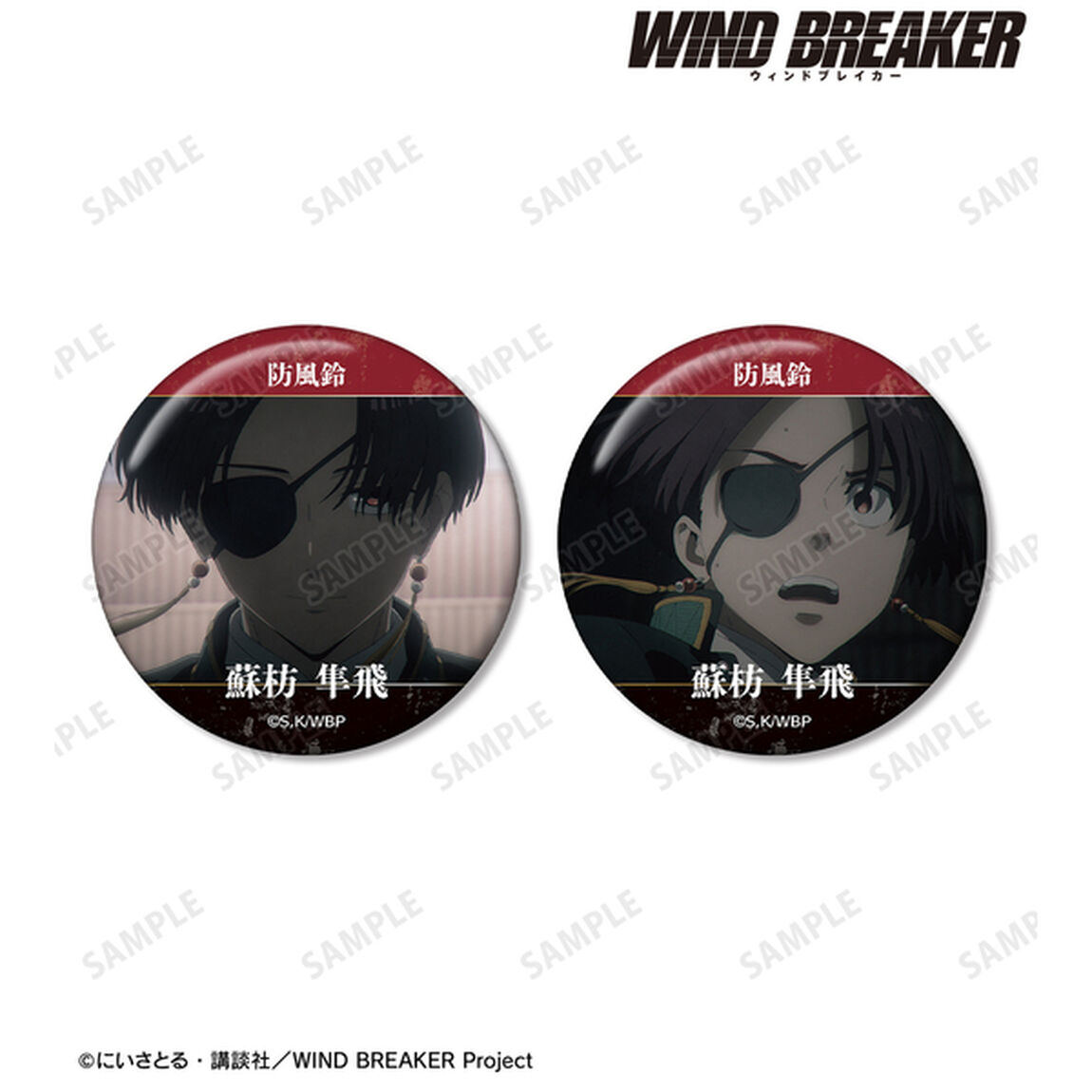 TVアニメ『WIND BREAKER』 蘇枋 隼飛 KEEL編 場面写缶バッジ2個セット