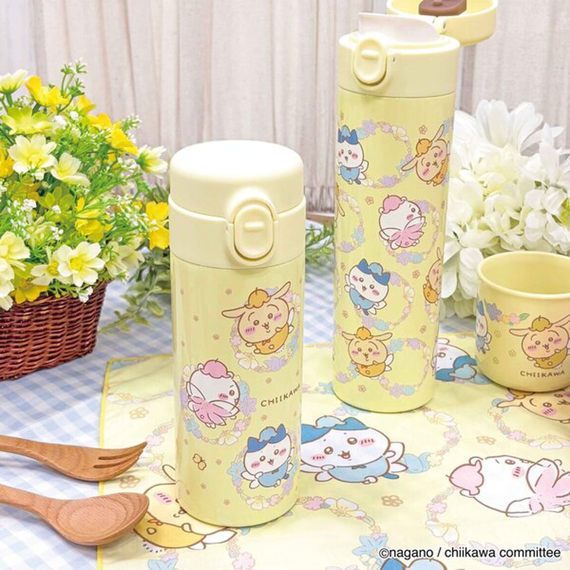 ワンタッチステンレスボトル 350ml　フェアリーフラワー　ちいかわ