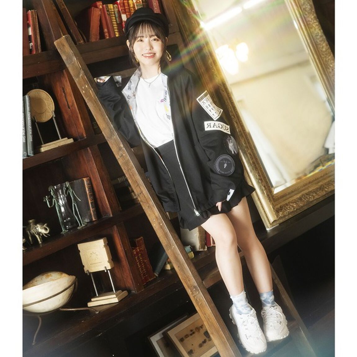 [SKE48 佐藤佳穂]scienceリバーシブルブルゾン BLK L