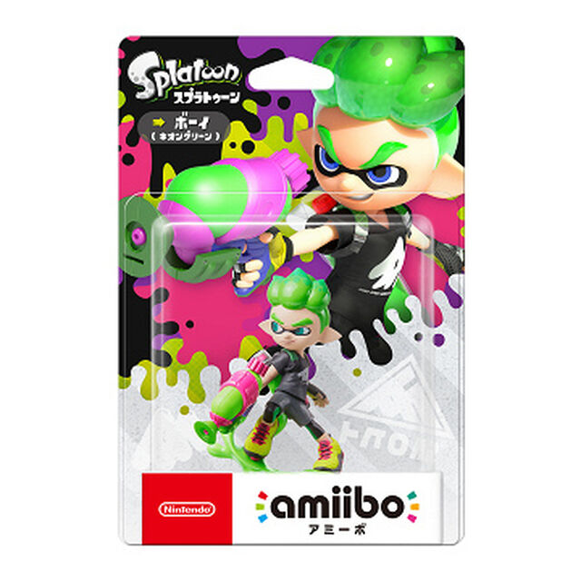 amiibo ボーイ【ネオングリーン】（スプラトゥーンシリーズ）
