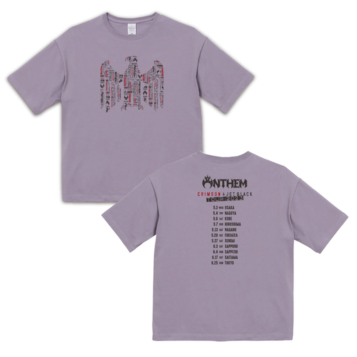 【ANTHEM】CRIMSON ＆ JET BLACK TOUR 2023　BIGシルエットTシャツ（Smokey Purple）Mサイズ