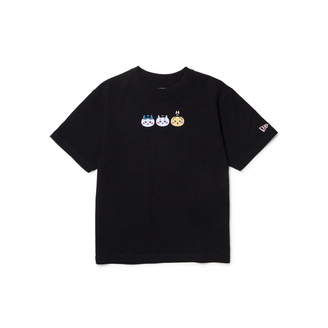 キッズ Youth 半袖 コットン Tシャツ ちいかわ / ちいかわ・ハチワレ・うさぎ ブラック Sizes：160