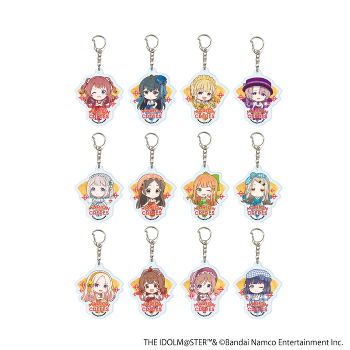 アクリルキーホルダー「学園アイドルマスター」03/クレープ風ドレスver. トレーディング(全12種)(ミニキャライラスト)【単品】（2025年6月以降発売予定）
