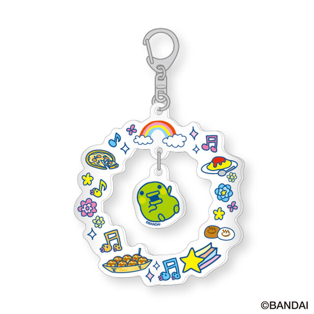 ゆらゆらアクリルキーホルダー　くちぱっち　たまごっち