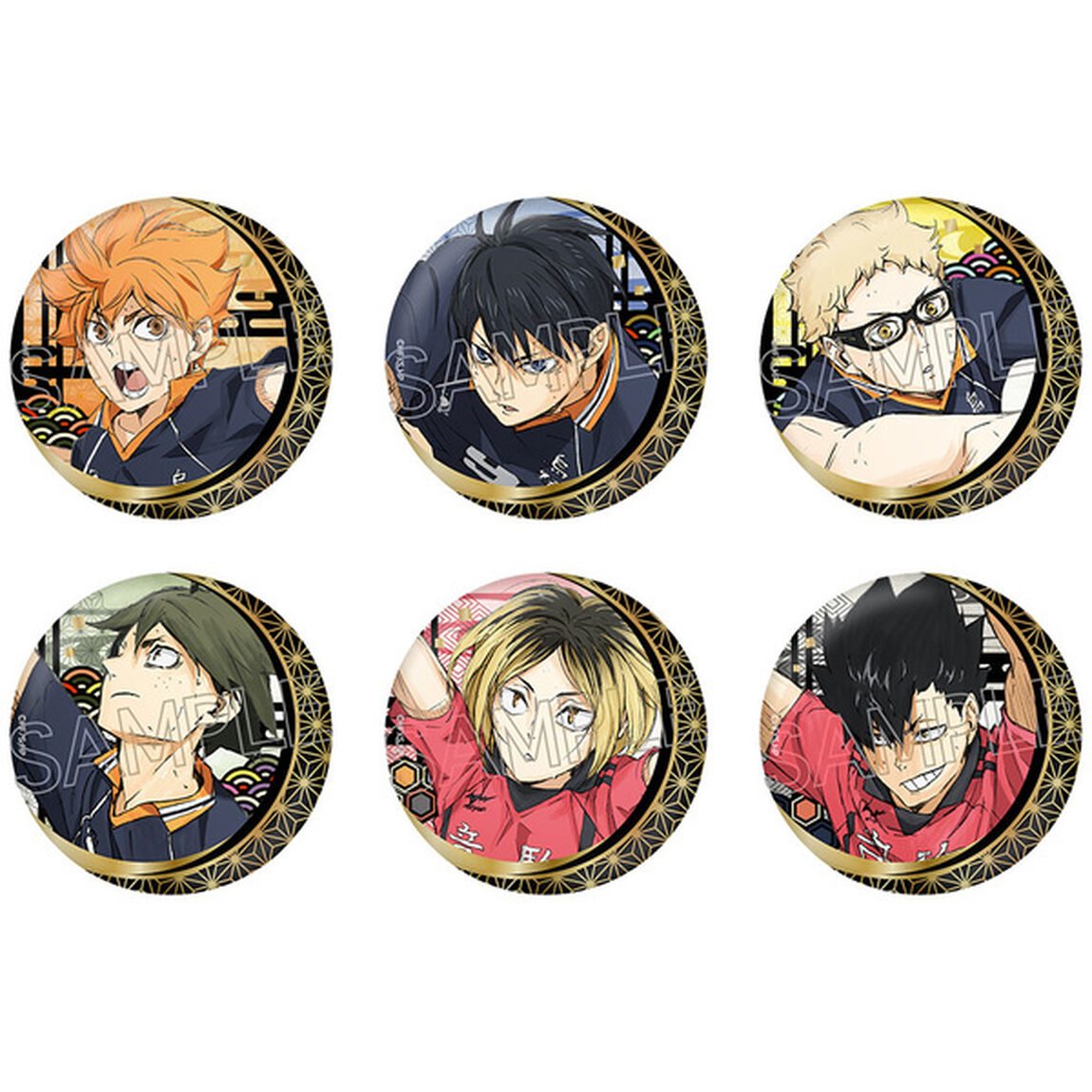 ハイキュー！！ 切り絵シリーズ vol.5　箔押し和紙缶バッジ【単品】（2024年8月中旬以降発売予定）