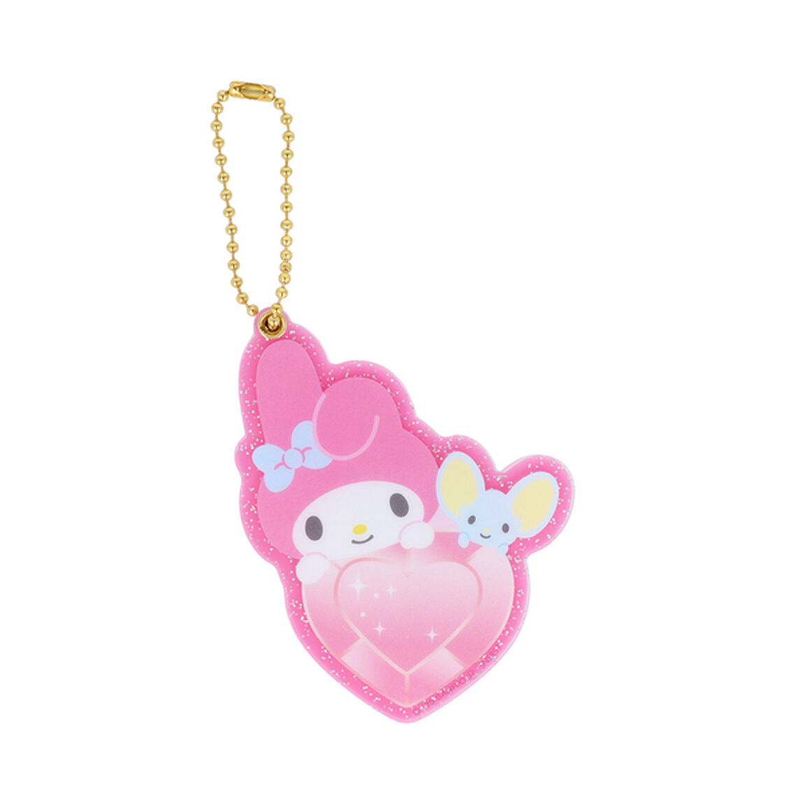 ミラー付アクキー　はあとぎゅっ　マイメロディ＆フラットくん