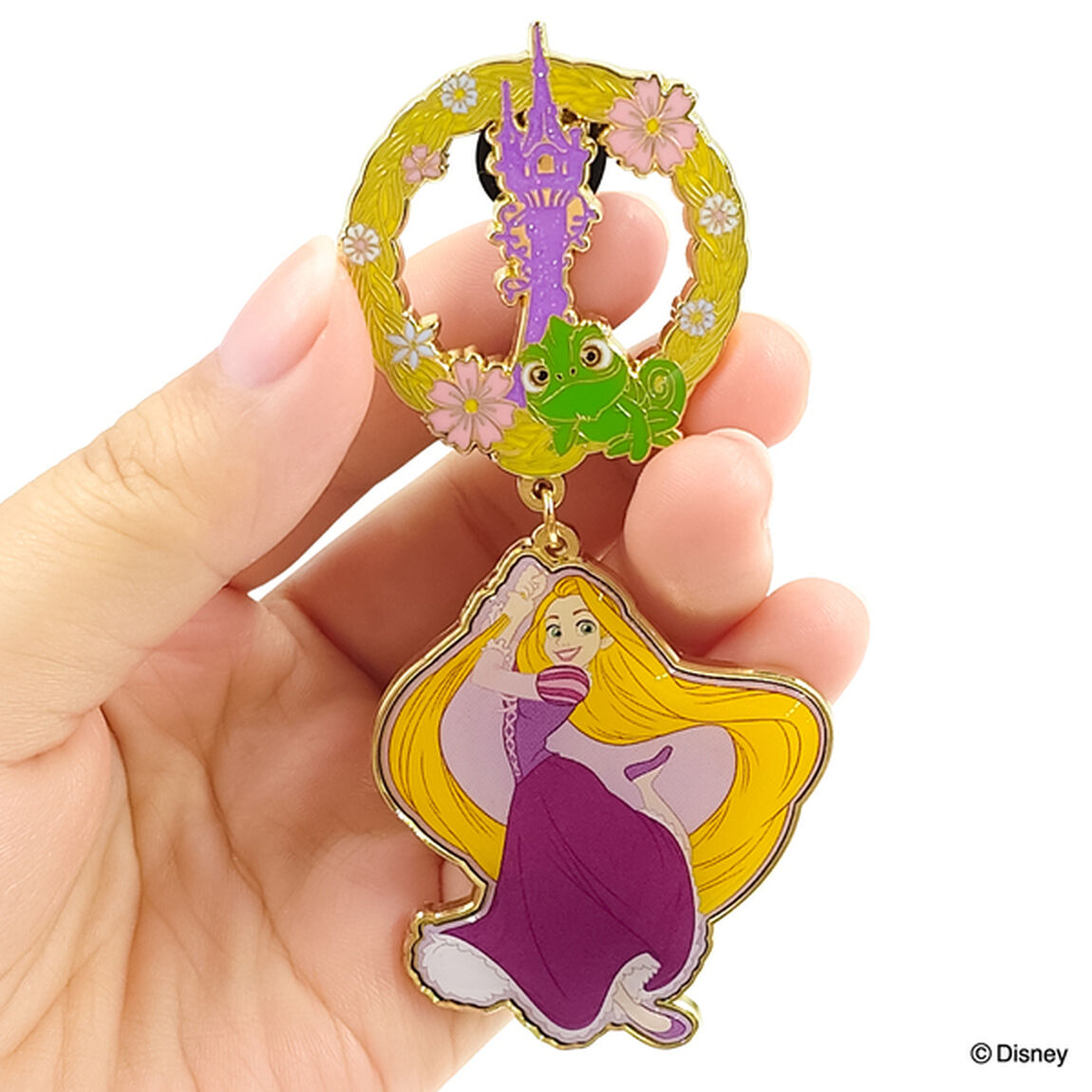コレクションピンバッジ　ラプンツェル&パスカル
