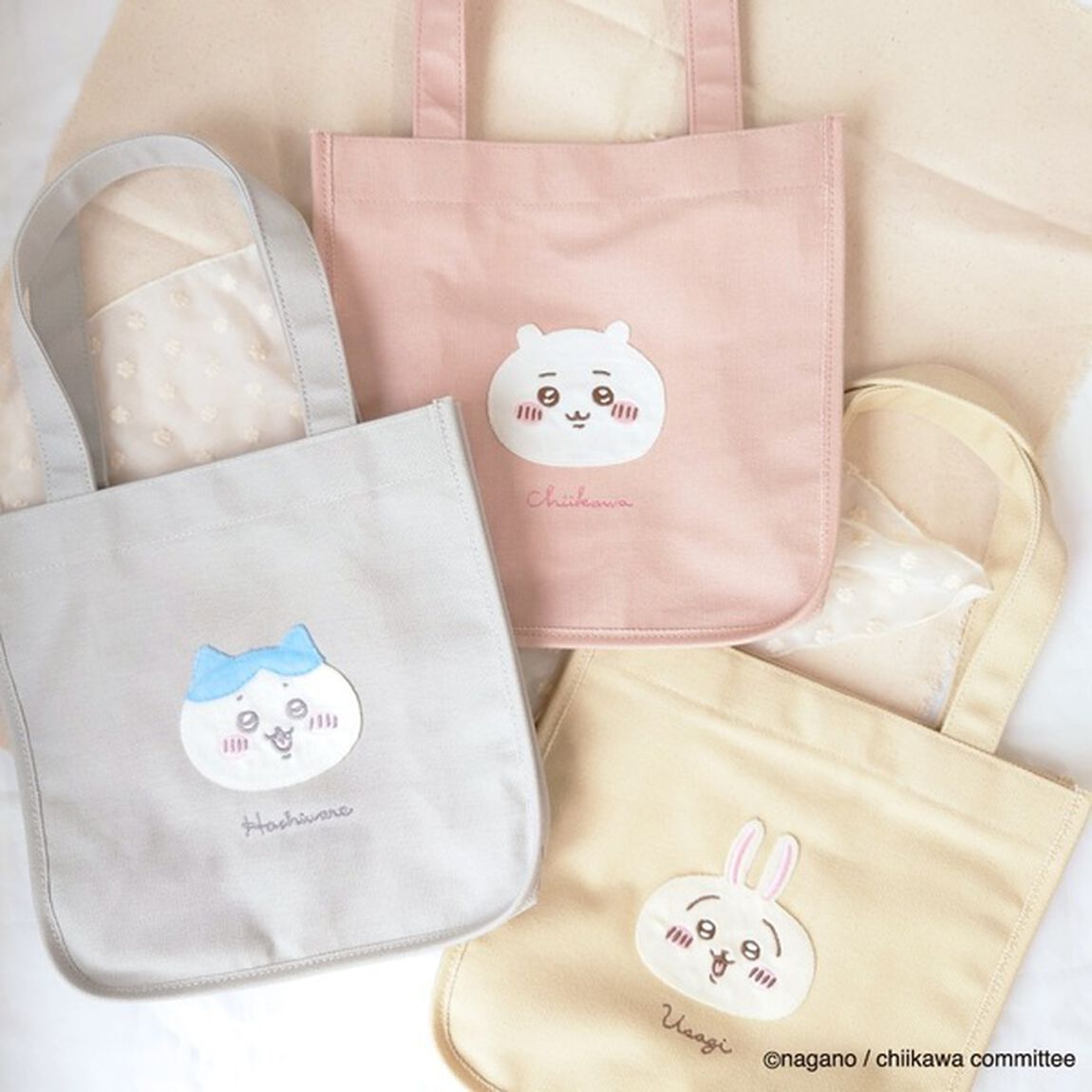 ミニトート　ふわふわワッペン　ハチワレ