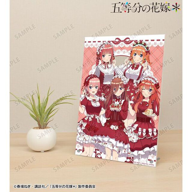五等分の花嫁＊ 描き下ろし 集合 ショートケーキイメージコーデver. A4アクリルパネル（2026年6月上旬以降発売予定）