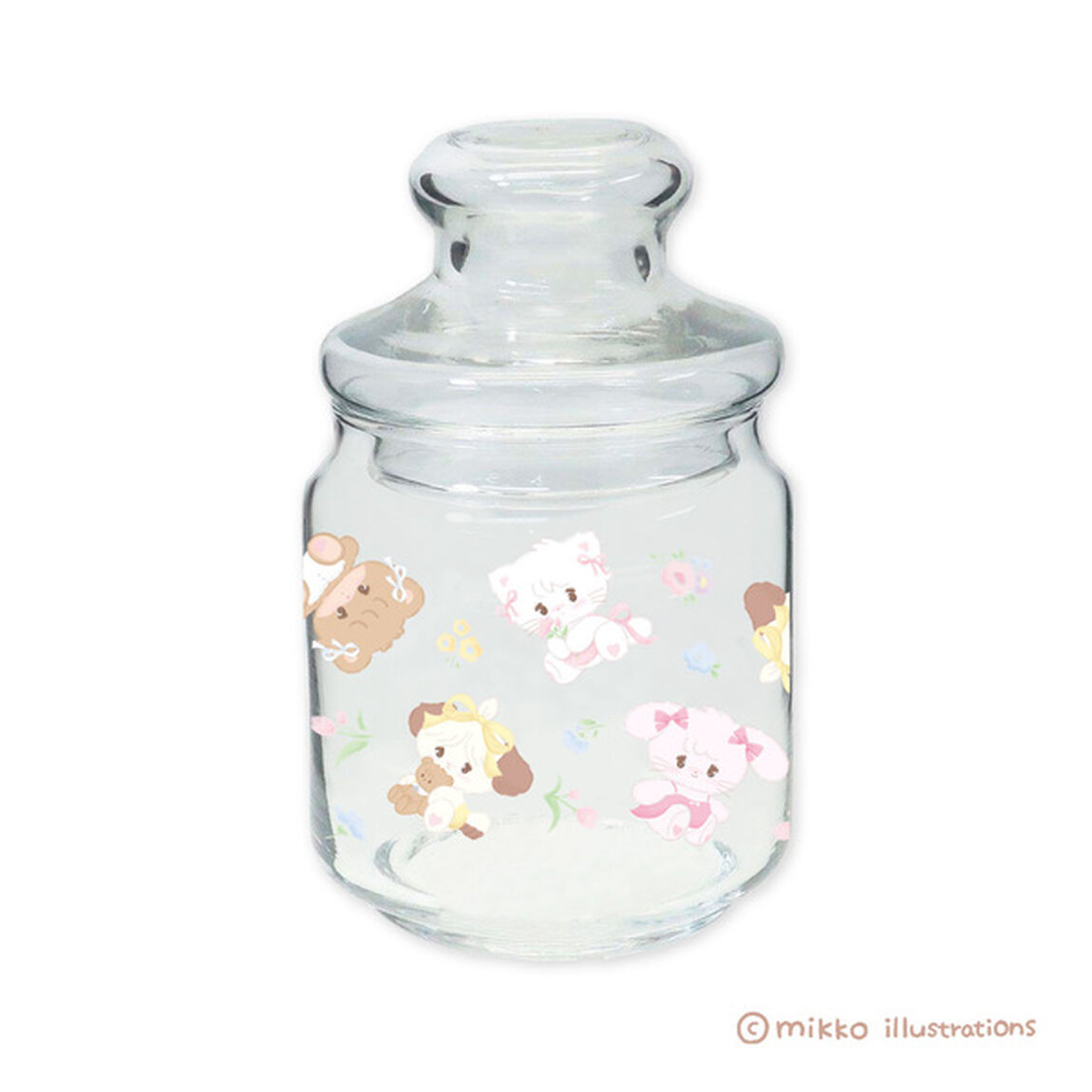 ガラス小物入れ　mikko illustrations