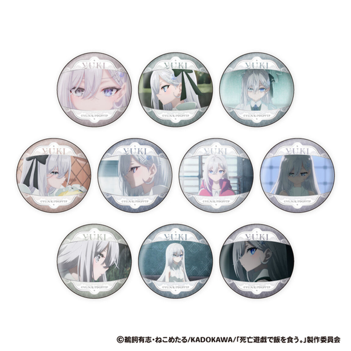 アニメ「死亡遊戯で飯を食う。」 幽鬼顔コレ缶バッジ【単品】（2026年4月以降発売予定）