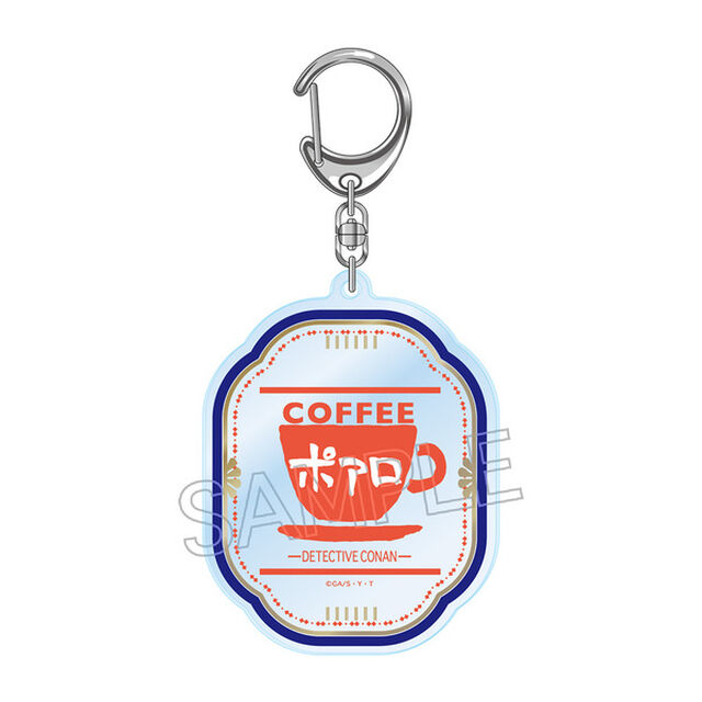 名探偵コナン 喫茶ポアロシリーズ　箔押しアクリルキーホルダー　エプロンロゴ（2025年11月下旬以降発売予定）