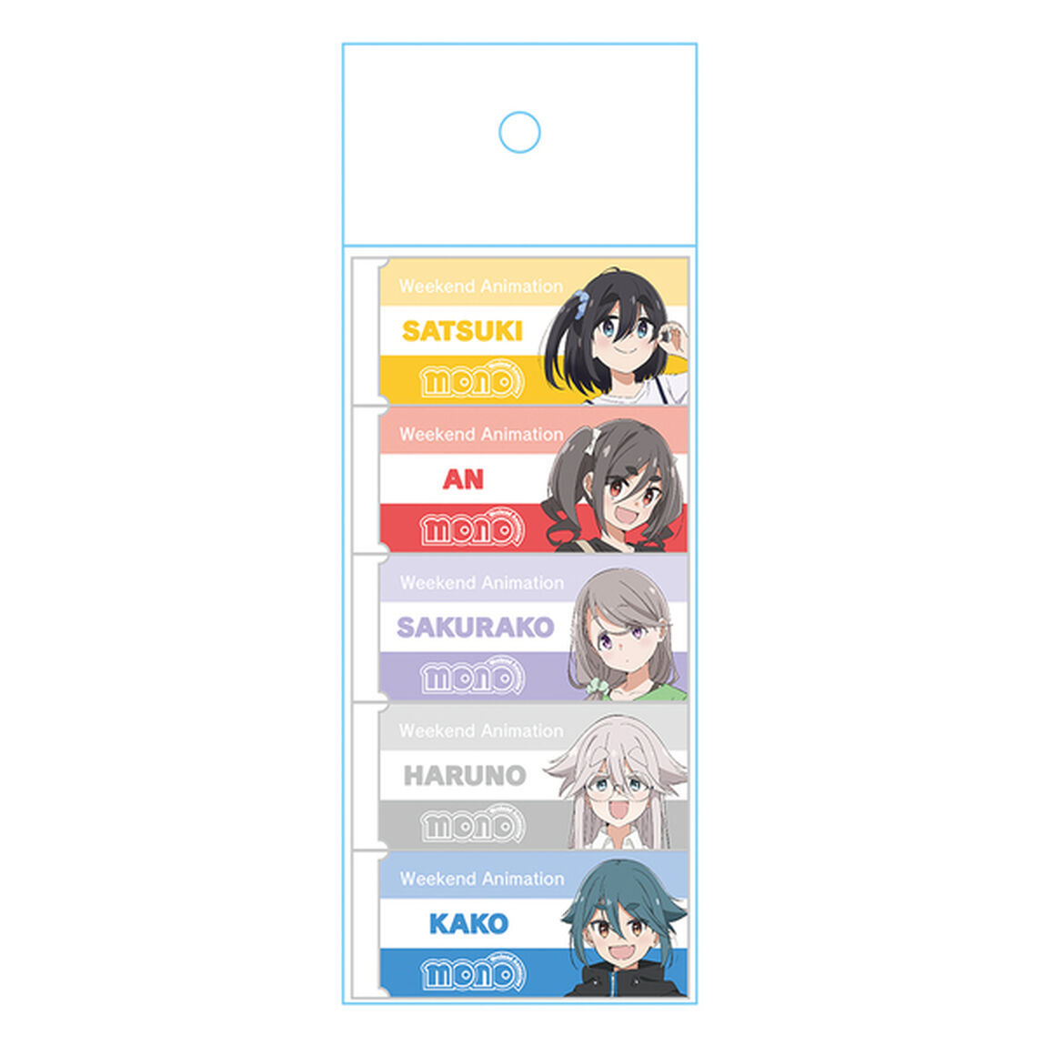 モノ消しゴム５個パック　ＴＶアニメ「ｍｏｎｏ」