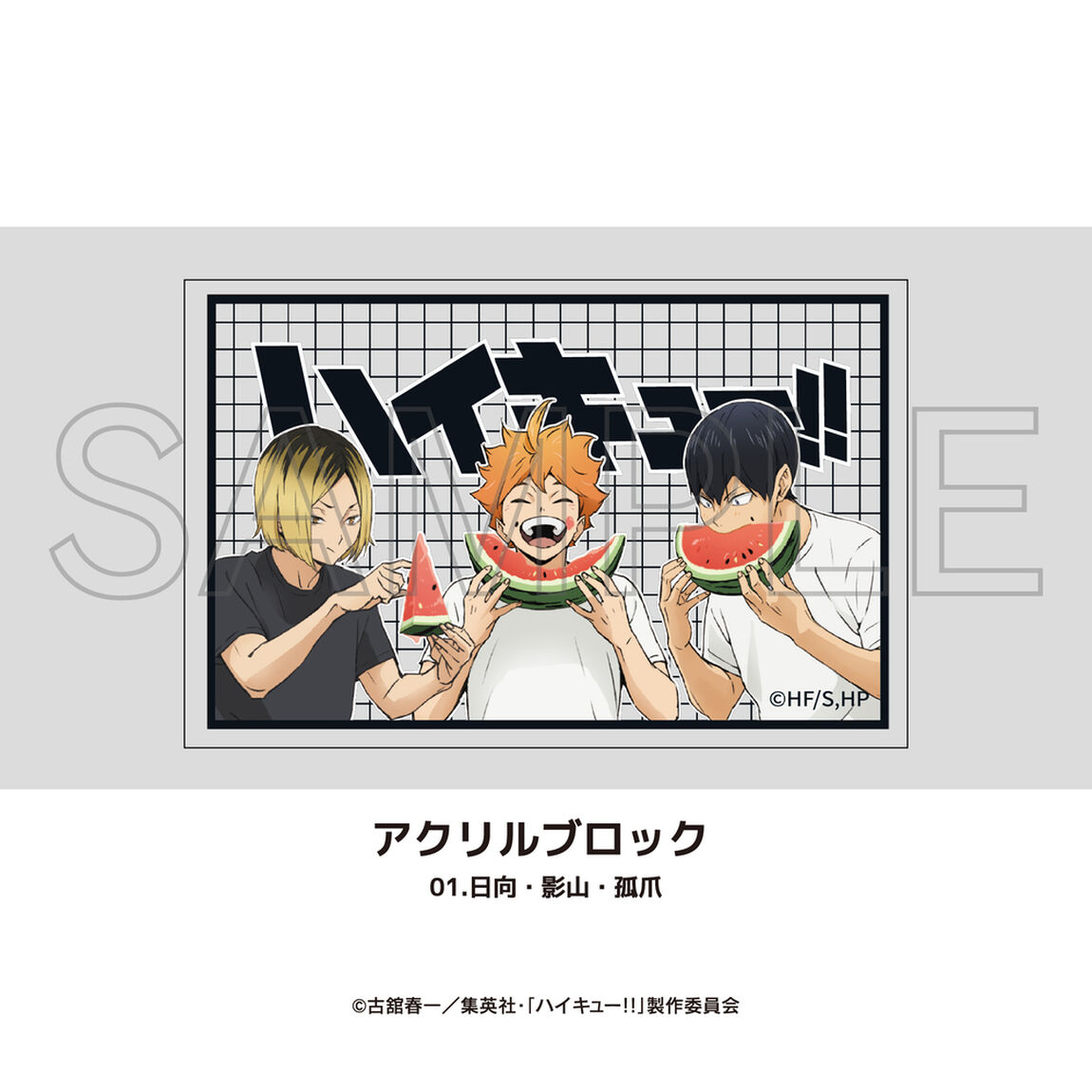 アニメ「ハイキュー!!」アクリルブロック 01.日向・影山・孤爪