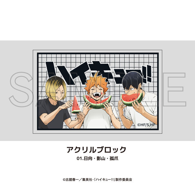アニメ「ハイキュー!!」アクリルブロック 01.日向・影山・孤爪