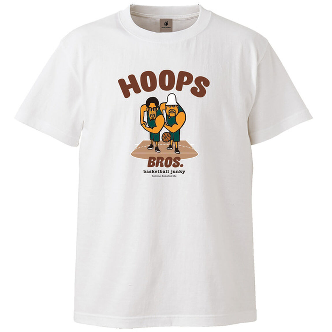 【basketball junky】ボールショルダーブラザーズ＋2 DryTEE WHT&times;BRN XL＜連盟会員限定 学割対象商品＞