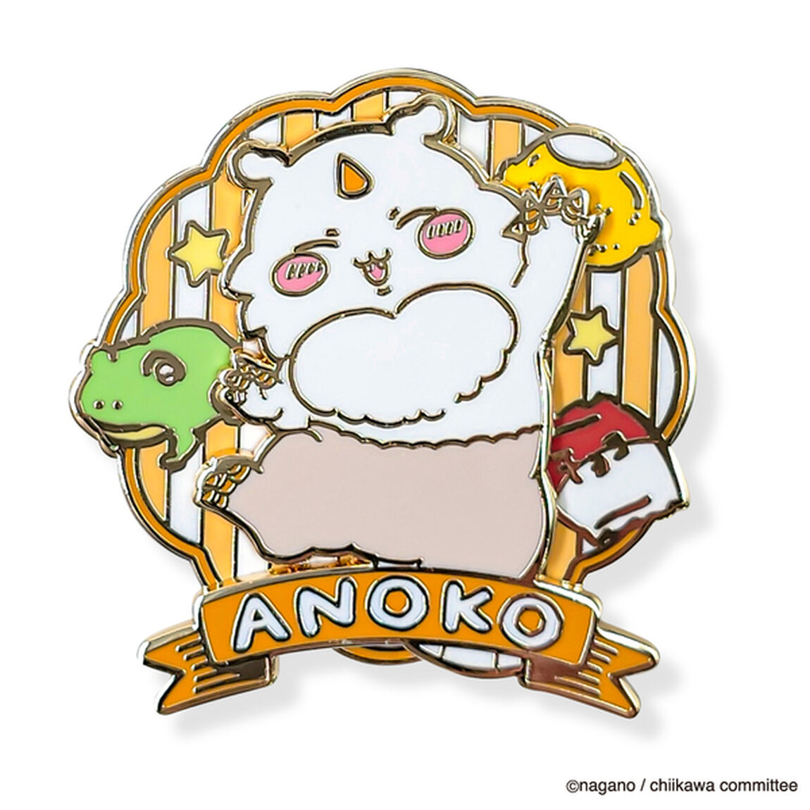 大きめギミックピンバッジ　あのこ
