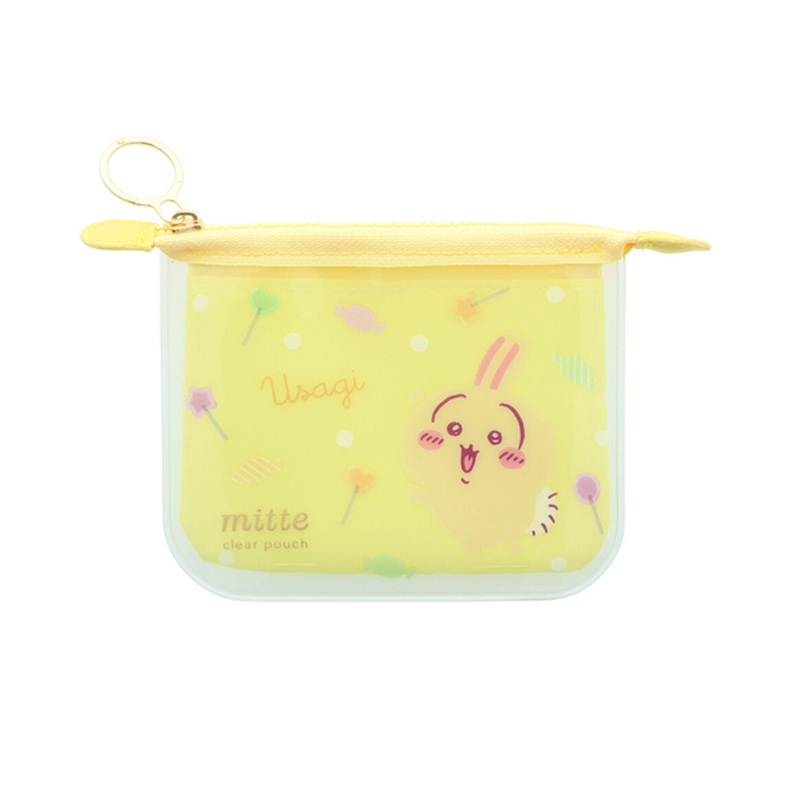 クリアポーチミニ　フラット　ｍｉｔｔｅ　ちいかわ　うさぎ
