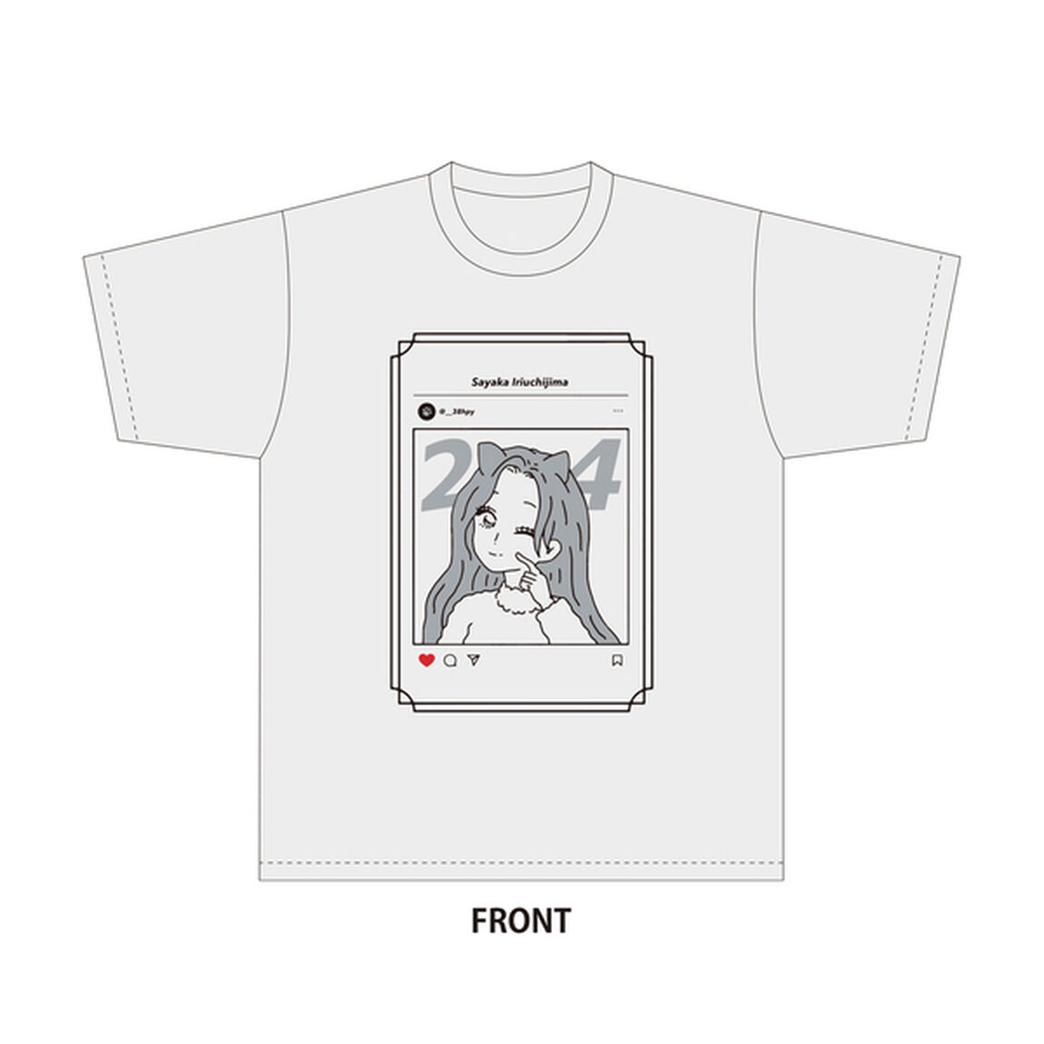【SKE48】入内嶋涼　生誕記念Tシャツ(L)＆メッセージ入り生写真（2023年5月度）