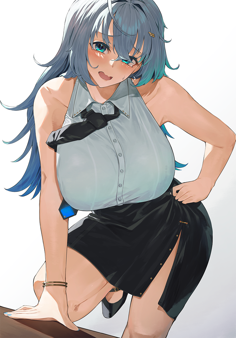 お正月に油断していつも着てる服がキツくなってる新人秘書お姉さん