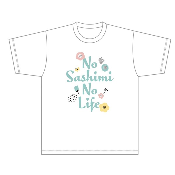 ゴリパラ見聞録Tシャツ NO SASHIMI NO LIFE 百貨店 白