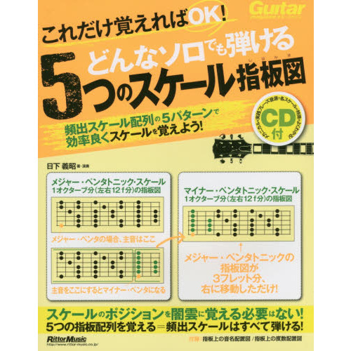 これだけ覚えればOK! どんなソロでも弾ける5つのスケール指板図(CD付)
