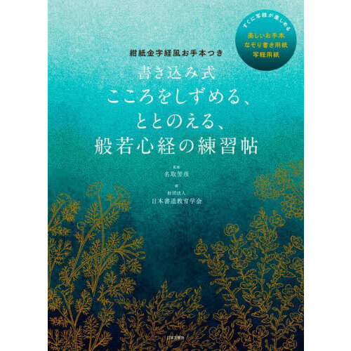 書き込み式こころをしずめる、ととのえる、般若心経の練習帖　紺紙金字経風お手本つき