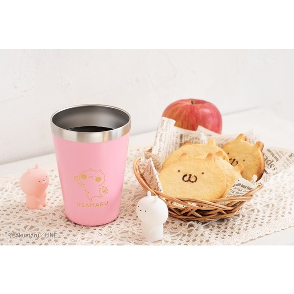 うさまる CUP COFFEE TUMBLER BOOK PINK ver.　with MINIカレンダー レインボー（セブン－イレブン／セブンネット限定）