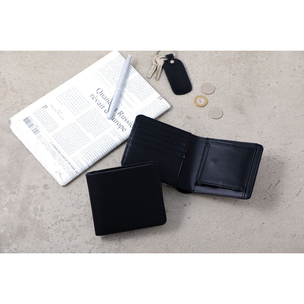 moz 牛革二つ折りコンパクト財布BOOK BLACK ver.（セブン－イレブン／セブンネット限定）