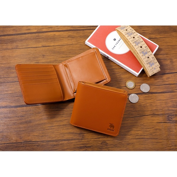 moz 牛革二つ折りコンパクト財布BOOK BROWN ver.（セブン－イレブン／セブンネット限定）