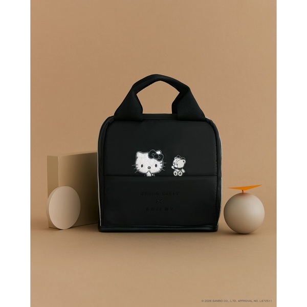 HELLO KITTY × BRILMY 中身が見えて時短がかなう ズボラに優しいスタンドポーチ BOOK BLACK ver. SPECIAL PACKAGE