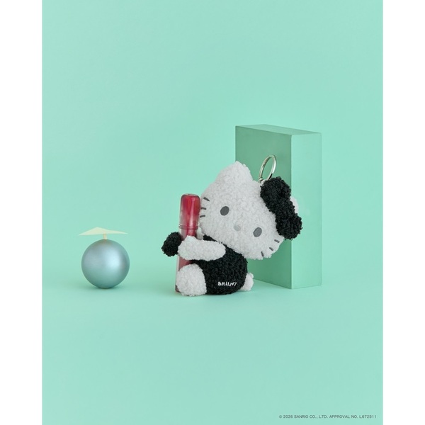HELLO KITTY × BRILMY リップを抱っこできちゃう ぬいぐるみチャーム BOOK BLACK ver. SPECIAL PACKAGE