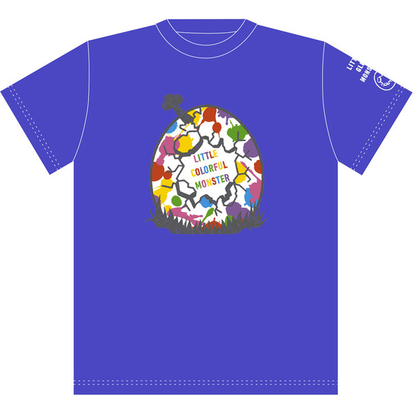 Little Glee Monster／Little Colorful Monster／卵からこんにちはTシャツ／ジャパンブルー／M
