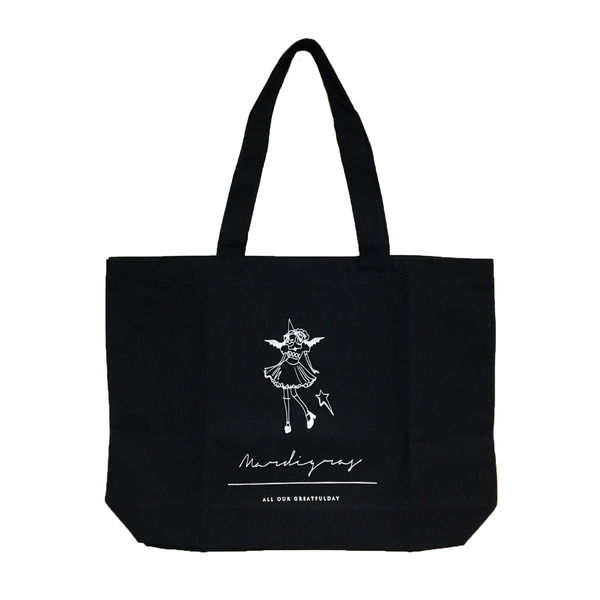 【MARDI GRAS】tote bag『hirune』（BLACK）