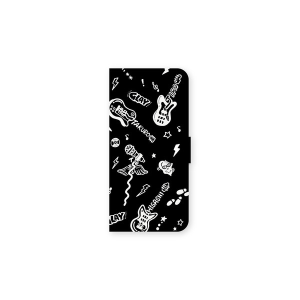 GLAY　スマートフォンケース手帳型(S)ブラック
